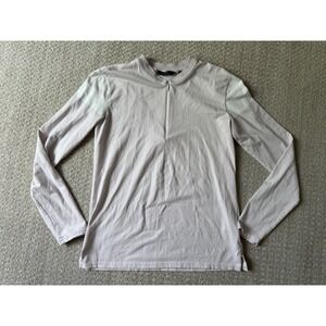 Radmor Women's Quarter-Zip Cap Stripe Pullover Pink Medium Golf‎ Shirt